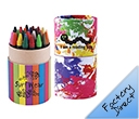 Custom Design Assorted Colour Crayons in Cardboard Tubes