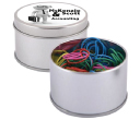 Assorted Paperclips In Silver Round Tins