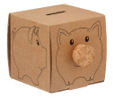 
Recycled Cardboard Piggy Bank