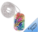 Epoxy Domed Dog Tag Neck Chains