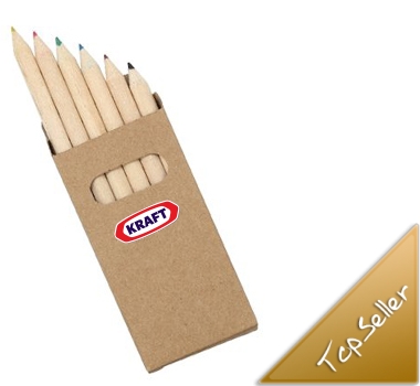 Cardboard Pack Coloured Pencils 6 Packs