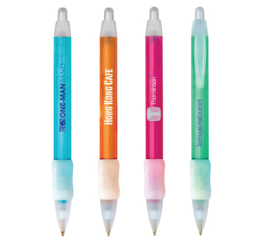 Bic Wide Body Clear Ice Grip Pens
