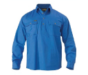 Bisley Closed Front Cotton Drill Shirts - Long Sleeve