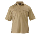 Bisley Closed Front Cotton Drill Shirts - Short Sleeve