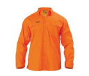 Bisley Long Sleeve Cool Lightweight Gusset Cuff Hi Vis Drill Shirts