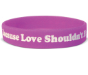 Debossed with 
Colour Silicone Wristbands